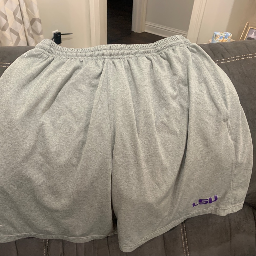 LSU Nike grey shorts